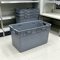 Caisse en plastique empilable de qualité alimentaire 1100x650x550mm, conteneur emboîtable pour la logistique de la chaîne du froid
