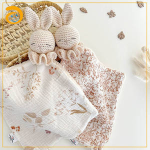 Bunny Head Eco-Friendly Wearable 400TC Modern Cotton <b>Blanket</b> Crochet <b>Muslin</b> Baby Custom Crochet Toy - Product Image 3