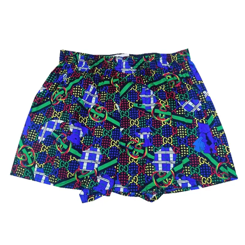 China Factory Supplier Men'S Printed Boxers Loose Shorts Quick Dry Underwear Pure Cotton Boxer Print Male's Boxers man Underwear