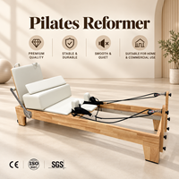 Reformer de Pilates haut de gamme en chêne avec support de personnalisation durable pour studio de Pilates