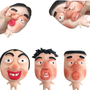 LuckyKoo Masque Squishy Nouveauté Tendance - Poupée à Grande Tête à Rebond Rapide, Jouet de Farce à Presser pour Soulagement du Stress Amusant - Product Image 5