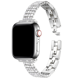 <span class=keywords><strong>Cinturino</strong></span> di Lusso in Acciaio Inossidabile per Smartwatch, Brillante con Strass, Elegante per Donne, Compatibile con <span class=keywords><strong>Apple</strong></span> <span class=keywords><strong>Watch</strong></span> 41mm 45mm - Product Image 6