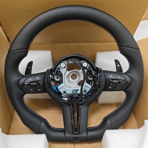 Volante Sportivo Personalizzato Argento e Nero per <span class=keywords><strong>BMW</strong></span> E70 <span class=keywords><strong>E87</strong></span> E90 F15 <span class=keywords><strong>F20</strong></span> F30 F32 E92 E82 M3 M5 X6 M340i - Product Image 2