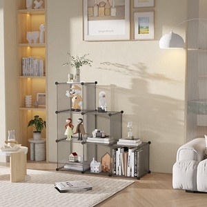 6 Cube Lưu Trữ Nhựa Tủ Quần Áo Tủ Tổ Chức DIY Stackable Tủ Sách Modular Kệ Đơn Vị Lý Tưởng Cho Nhà - Product Image 2