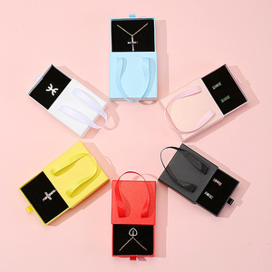 Hộp Quà Tặng Trang Sức Ngăn Kéo Màu Vàng Trượt Tùy Chỉnh Độc Đáo Cho Bông Tai Vòng Cổ - Product Image 6