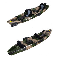 Kayak de loisir en plastique pour lac, rivière, chaise, siège arrière, support de canne à pêche Retenal, 2 + 1 personnes, 3 places