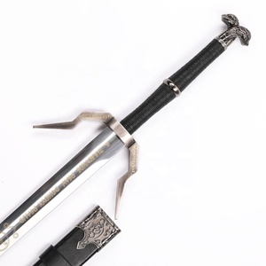 Réplique fidèle de l'épée en argent de Geralt de Rivia, <span class=keywords><strong>The</strong></span> <span class=keywords><strong>Witcher</strong></span> III: <span class=keywords><strong>Wild</strong></span> <span class=keywords><strong>Hunt</strong></span>, 127 cm, lame 440SS, accessoire de cosplay - Product Image 3