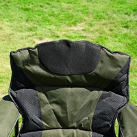 Ice Box Fauteuil Pliant 600D Oxford Tissu Matelassé Doux Coussin Chaise pour Plage Pêche Camping
