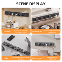 Adaptateur de prise murale universelle KSQ en métal amovible à 6 prises, compatible EU, FR, UK, US, USB