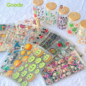 Autocollants pour gobelets Goode 16oz, durables, imperméables, écologiques, motifs de dessins animés PET, manucure, pompiers/<span class=keywords><strong>acteurs</strong></span>/chefs, UV DTF, enveloppes pour tasses - Product Image 3
