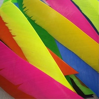 JINYUQI 100 pièces Gauche 20-30 cm En Gros Plume De Dinde 14 Couleurs Flèche Tir Chasse BRICOLAGE Tir À L'arc flèche