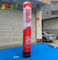 Colonne lumineuse gonflable personnalisée avec télécommande, publicité rotative, tube lumineux LED, décoration pour grandes ouvertures