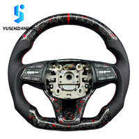 Volant de voiture en fibre de carbone forgé sur mesure avec LED pour Genesis Coupe G70 G80 GV80 Pièces Hyundai 2.0T 3.3T 2013 2019-2026