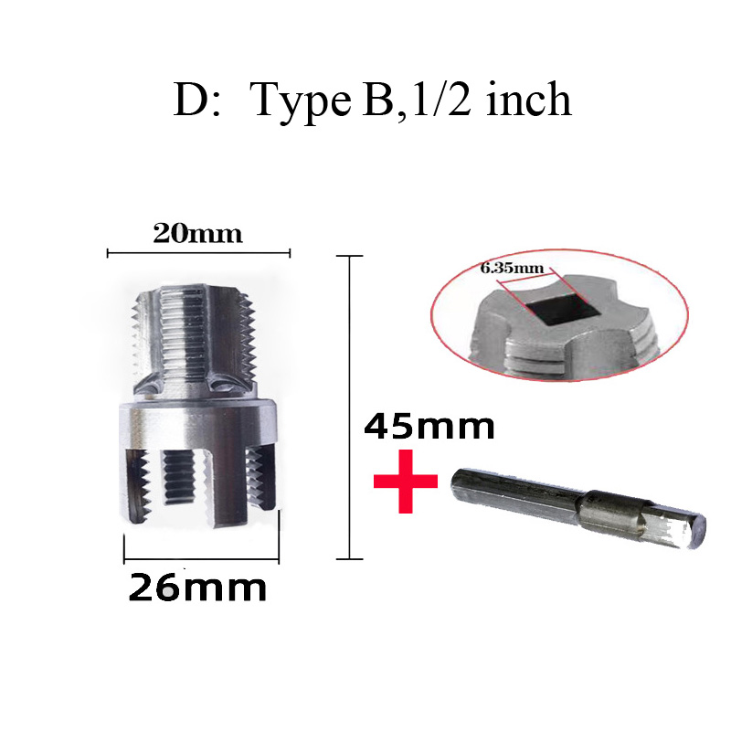 D: Type B,1/2 inch