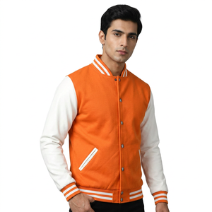 Veste universitaire pour homme avec manches en cuir véritable et mélange de laine, vestes universitaires pour garçons, produits de haute qualité - Product Image 1