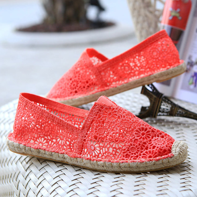 Xinzirain Custom New Women Espadrilles Breathable Comfortable Slip-On Jute Sole Summer Flat Shoes