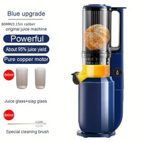 Grote capaciteit slowjuicer, automatische pulp-sap scheiding, koudgeperste fruit- en groente-extractor, draagbaar, makkelijk schoon te maken