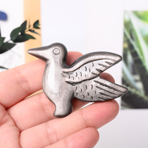 Vente en gros de sculptures d'animaux en pierres précieuses naturelles, sculptures de colibris en cristal mélangé - Product Image 1