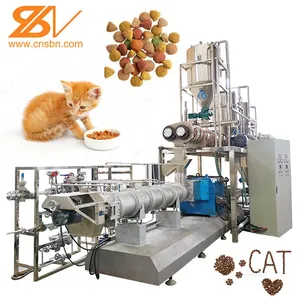 Croquettes sèches automatiques à grand rendement Fabricant de machines pour aliments pour chiens Usine de traitement par extrudeuse d'aliments pour chats
