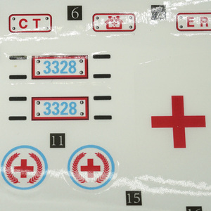 Autocollants personnalisés en résine acrylique imperméable pour impression, idéaux pour modèles d'ambulances d'hôpitaux et détails de scènes médicales - Product Image 3