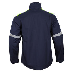 Veste de sécurité Molike bleu marine, protection anti-arc électrique, ignifuge, antistatique, coutures soudées, coupe régulière, vêtements de travail de protection contre le feu - Product Image 4
