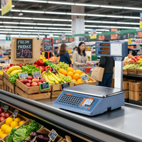Balance électronique d'impression LCD/LED KF-P3, balance numérique avec précision de 5g, étiquette/autocollant personnalisé OEM ODM pris en charge