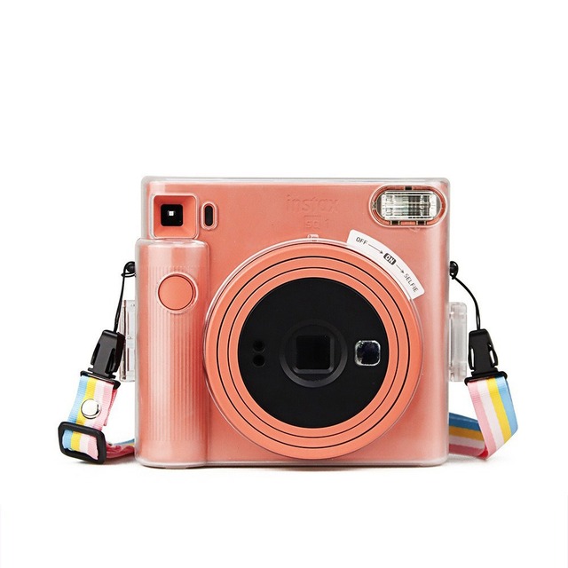 Instax Camera Crystal case Transparent Durable Scratch-resistant and Drop-resistant Portable Protective Storage case with Rope