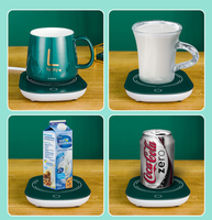Produits les plus vendus 2025 Tasse à café en céramique à température constante avec couvercle et cuillère Assiettes chauffantes thermostatées