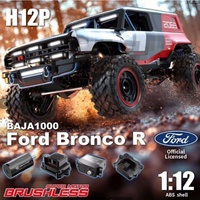 MJX SJY-H12P Bronco R 1/12 RC Crawler SUV Camioneta con Motor Super Brushless, Metal, ABS, Cable USB, 2 Canales, Control Remoto de 120M