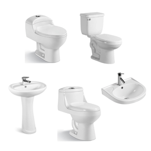 <span class=keywords><strong>Ensemble</strong></span> <span class=keywords><strong>WC</strong></span> monobloc en céramique à double chasse moderne avec siphon en P et robinet de lavabo pour salle de bain, idéal pour l'Amérique du Sud - Product Image 2