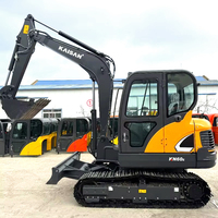 Mini-pelles compactes 5t 6 tonnes, excavatrices sur chenilles avec accessoires de godet