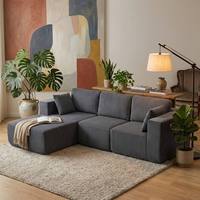 Canapé modulaire en forme de L VANBOW, compressé sous vide, avec chaise longue pour salon et appartement