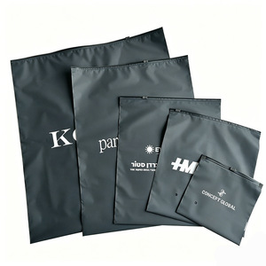 Custom High Quality Black Matte Zipper Bag for Packing Clothes - Product Image 4
