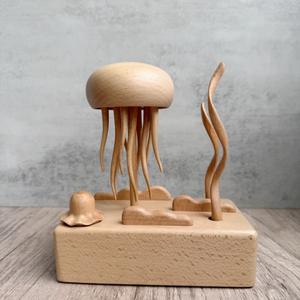 Meduse meccaniche in legno ornamento creativo decompressione artigianato in legno <span class=keywords><strong>tutti</strong></span> <span class=keywords><strong>i</strong></span> regali regalo meduse in legno massiccio - Product Image 3