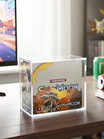 Boîte de rangement acrylique pour boosters Pokémon, avec protection magnétique et anti-UV, pieds en caoutchouc