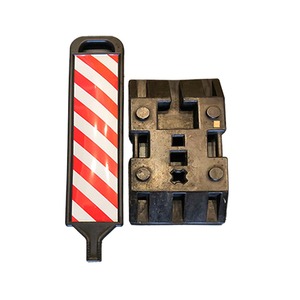 Panneau de séparation de route en PVC durable de délimiteur de <span class=keywords><strong>trafic</strong></span> réfléchissant à haute visibilité pour la zone de construction et la sécurité des parkings - Product Image 3