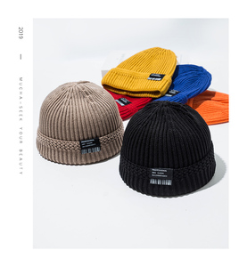 Hat male autumn and winter bowler hat leather Korean version fashion woolen dome knitted yuppie hip-hop hot - Product Image 2
