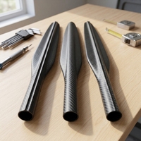 Tube en fibre de carbone Aohong de haute qualité, sur mesure, à paroi mince de 2 mm, haute résistance, 100 % teneur en carbone, température de fonctionnement 200°C
