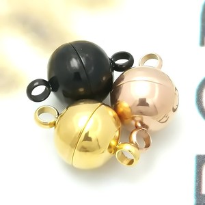 Conector de pulsera redondo con cierre magnético de acero inoxidable para la fabricación de joyería, en oro, oro rosa y negro, accesorios para bricolaje. - Product Image 1