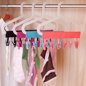 Multifunctional Folding Clothespin Hanger Fabric <b>Clip</b> Drying Hanger Sock <b>Clip</b> Underwear <b>Clip</b> Travel Portable Fabric Hanger - Product Image 2