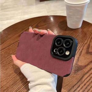 Étui de téléphone en cuir PU de luxe 2024 pour iPhone 15 14 Plus 13 12 11 Pro Max 7 8 Plus Protection de l'objectif Housse antichoc en peau d'agneau - Product Image 2