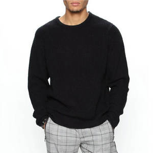 Pull-over d'hiver pour homme, col rond, 100% coton tricoté, anti-rides, respirant, nouvelle arrivée 2024 - Product Image 3