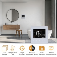 Thermostat intelligent Wi-Fi au design moderne pour chauffage électrique/au sol à eau, programmable pour application en pièce