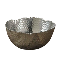 Bol rond en métal moderne, design martelé, service de table, vaisselle, cadeau de mariage, cadeau de retour, prix de gros, bol polyvalent