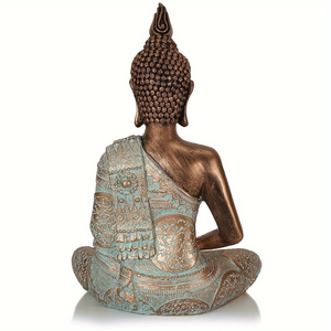 Elegante estatua de Buda de estilo Vintage para decoraciones del hogar-Adorno de resina budista tailandés Artesanía <span class=keywords><strong>Zen</strong></span> del sudeste asiático Budismo - Product Image 6