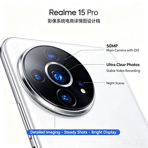 Téléphone mobile <span class=keywords><strong>Realme</strong></span> 15 Pro 5G 12 Go + 256 Go Écran 120 Hz Appareil photo 50 MP avec OIS Charge rapide 67 W - Product Image 2