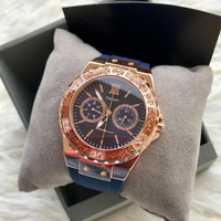 Montre-bracelet à quartz exquise pour femme avec décoration en cristal, bracelet en silicone de 18 mm, cadran de 40 mm, affichage de la date et du jour