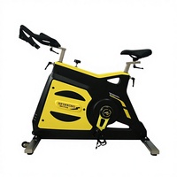 Bicicleta de spinning con marco de acero inoxidable sin necesidad de mantenimiento, transmisión por correa, resistencia ajustable por fricción, ecológica, para gimnasio.
