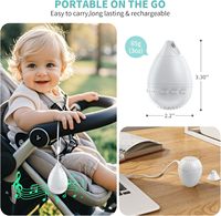 Haut-parleur apaisant pour bébé 0-12 mois, machine à bruit blanc et berceuses pour l'aide au sommeil, alimenté par piles, en plastique, portable