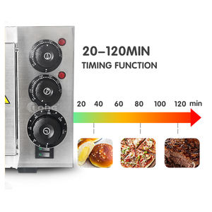 Four à pizza électrique commercial à base de <span class=keywords><strong>pierre</strong></span> à un seul étage, <span class=keywords><strong>prix</strong></span>, thermostats contrôlés séparément, mini four à pizza - Product Image 6
